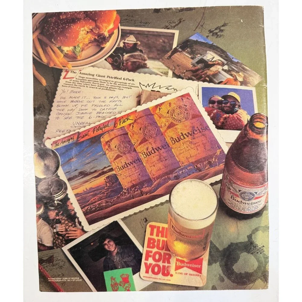 Vintage 1985 Budweiser Beer Advertisement Print Ad Bar Decor
